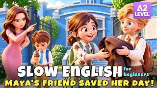 Download lagu Maya's Uniform Was Dirty... Then a Boy Lent Her His Jacket! | Slow English Listening (A2)