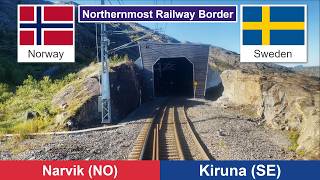 The World's NORTHERNMOST Railway Border: Riksgränsen (Narvik - Kiruna Iron Ore Line)