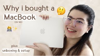 Why I bought a MacBook Air M2 + unboxing & setup 👩‍💻✨ (let's chat!)