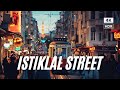 Walking Through Istanbul's Iconic Istiklal Street to Taksim Square 🇹🇷 [4K Ultra HD | 60FPS]