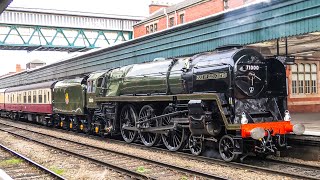 71000 Duke Of Gloucester A Glistening Arrival Into Shrewsbury ! @MarshSteamVideosTM