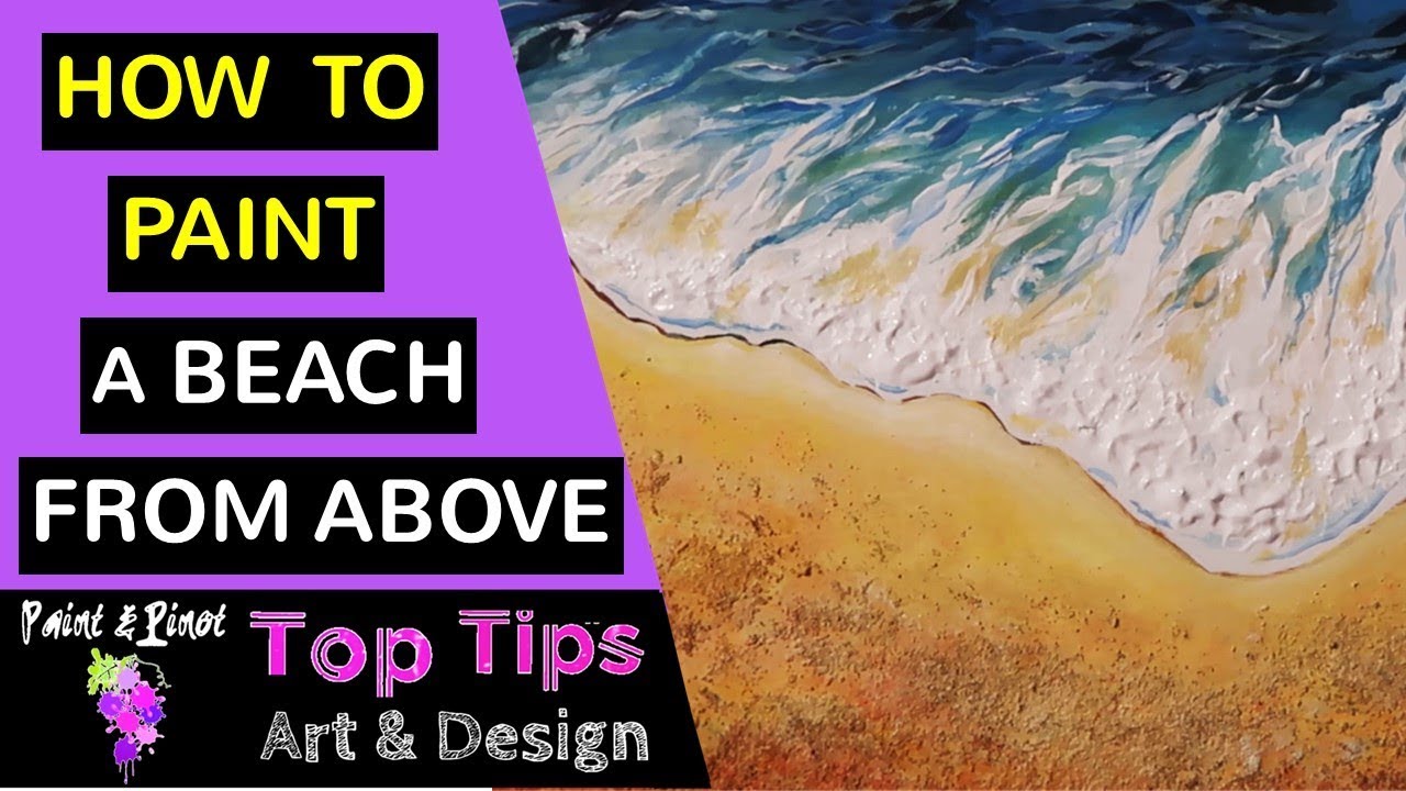 How to paint a beach scene with acrylic paint - step by step tutorial ...