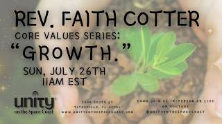 Core Values - Growth - Rev. Faith Cotter