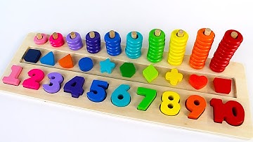 Best Learn Shapes, Numbers, Counting 1 to 10 Activity Puzzle | Preschool Toddler Learning Toy Video