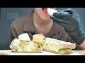 ASMR 아삭아삭 과즙 폭발 복숭아 샌드위치 먹방 Crispy and juicy peach sandwich