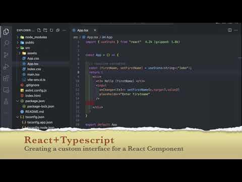 React+Typescript | Tutorial 02 | Creating Components with Typescript ...