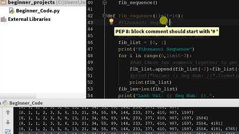 Live Coding Python Projects - Fibonacci Sequence Creating Functions Part 2 - Episode 12