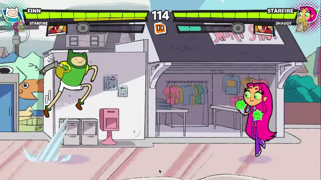 Jump Jousts Jam Starfire & Finn vs Shaggy & Starfire