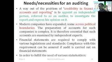 Chapter 1- introduction to Auditing and Assurance - Part - III