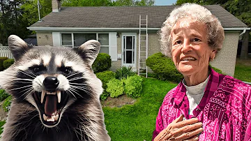 RACCOON NIGHTMARE! We step in with a FREE ROOF rescue for an 83 year old widow!