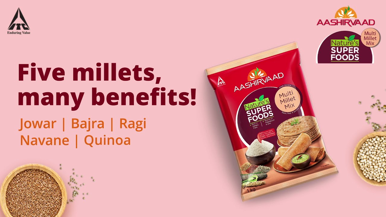 Aashirvaad Multi Millet Mix - Wholesome mixture of five millets in one ...