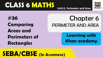 Unit 6 | #36 Comparing Areas and Perimeters of Rectangles | Perimeter and Area (Assamese)