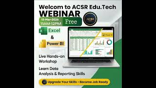 FREE ADVANCED EXCEL WORKSHOP (📅 Date: Sunday, 15 March 2026)