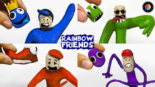 CREANDO EL ORIGEN de RAINBOW FRIENDS (Blue, Green, Orange y Purple) de Plastilina | PlastiVerse