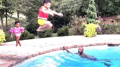 Playing In The Pool With My Grandkids