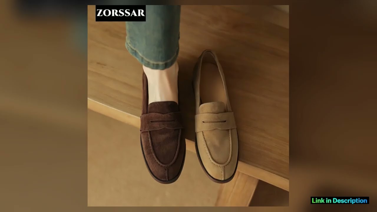 Shoes for Women 2024 Summer Brown Casual Flats Ladies Shoe Fashion Suede Loafers Soft Sole NonSlip