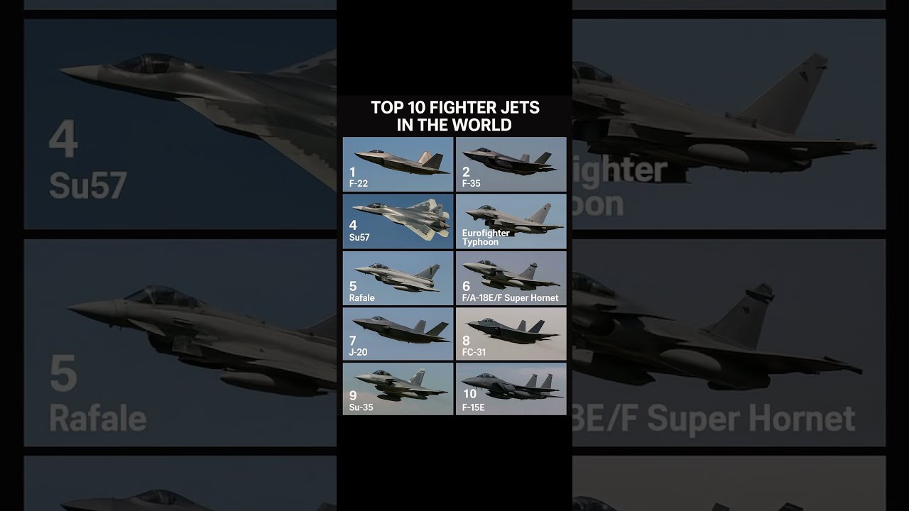 Top 10 Fighter Jets In The World 2025 Ultimate Air Superiority Comparison Shorts