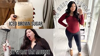 14 Weeks Pregnant, DIY Spray Tan Hack &amp; At Home Brown Sugar Shaken Espresso!