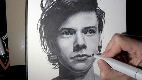 Drawing Harry Styles from ONE DIRECTION with Copic Markers - Things to Draw