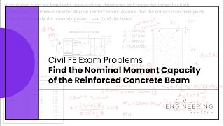 Civil FE Exam - Find the Nominal Moment Capacity of the Reinforced Concrete Beam
