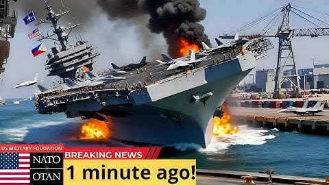 Tense! The Moment a US Aircraft Carrier Plunges into the Sea in Extreme Way!
