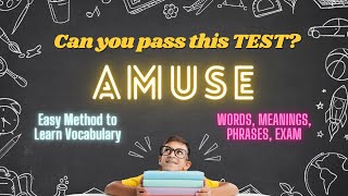 Amuse Synonym words | Improve your Vocabulary, Grammar & Reading Skills.