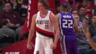 Meyers Leonard Takes Flight In The Moda Center