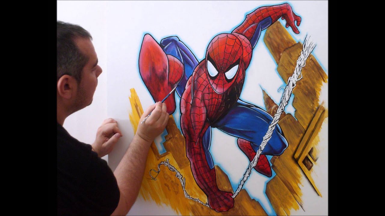 Dibujos Artisticos Spiderman,Minecraft,Hannya... - YouTube
