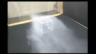 Flow visualization| Cube| Smoke visualization| Varying Reynold's Number| Part 2