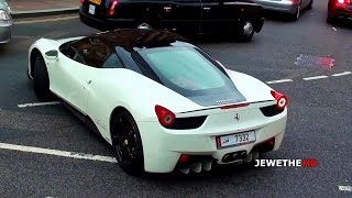 Check out this very rare ferrari 458 italia oakley design cruising
through london! we think the tuned by looks awesome and colo...