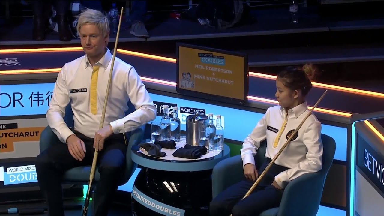 Snooker World Mixed Doubles Championship. Robertson / Mink Selby