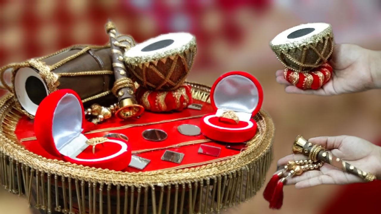 Engagement thali decoration | Engagement ring tray decoration | Engagement  thali | Kuchi Love - YouTube