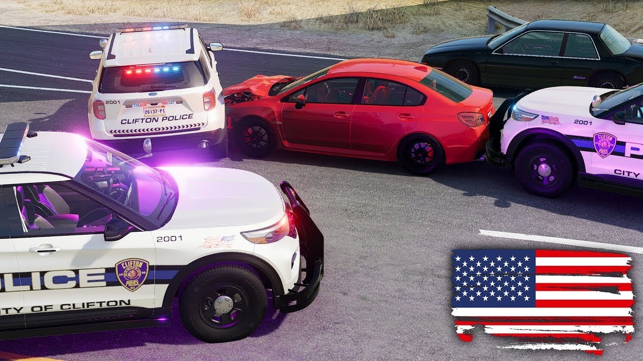 BeamNG.drive LIVE 🔴 Police Chase Ends in Massive Crash  | BeamNG.drive Gameplay