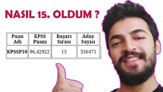 KPSS'den Nasıl  96 Aldım ? (Türkiye 15.si)