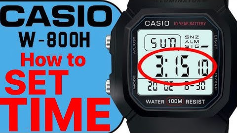 CASIO W-800H - HOW TO SET TIME on Casio w800h in 1 minute