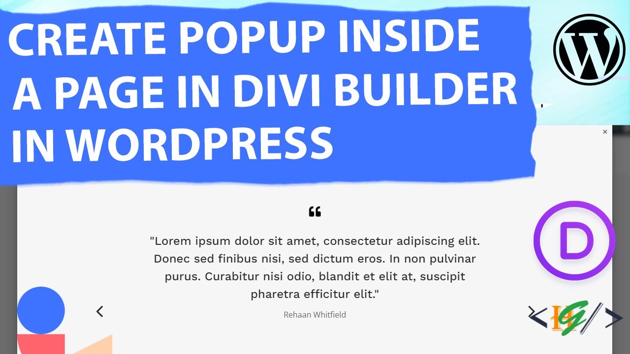How to Create / Add Popup Inside Page using Plugin on Divi Visual ...