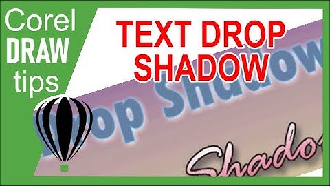 Using text drop shadow in CorelDraw