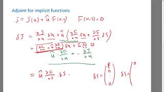 Adjoint for implicit functions