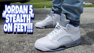 AIR JORDAN 5 STEALTH ON FEET REVIEW!!! screenshot 1