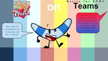 If Victory Will Be Mine Characters were on BFB Teams (Expansion with the rejects)