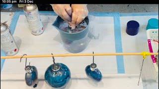 HYDRO DIPPING & POURING INSIDE CHRISTMAS BAUBLES WOW HOW MUCH FUN