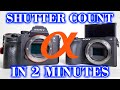 Check the shutter count on your sony camera in 2 mins