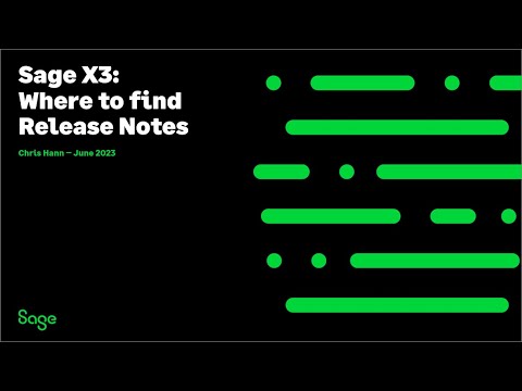 Sage X3 Support North America - Sage X3 - How To Find Release Notes ...