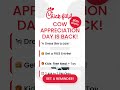 Chick-fil-A Cow Appreciation Day is BACK! 🐄🍔