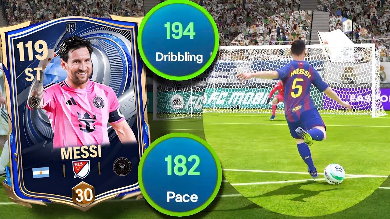 Обзор карточки Месси ST из серии TOTY (114) | Волшебное завершение атак и дриблинг | FC Mobile 🐐
