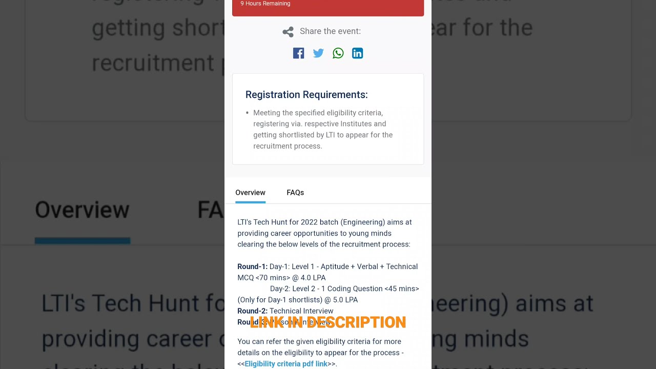 LTI Off Campus Drive 2022 | Latest Recruitment 2022 | LTI Tech hunt 2022 