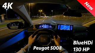 Peugeot 5008 2021  Night POV test drive & FULL REVIEW 4K | LED Headlights test (1.5 HDi 130 HP)