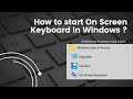 On Screen Keyboard in Windows #keyboard