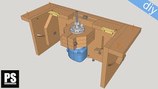 Sistema elevación basculante casero para Fresadora de Mesa