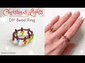 How to Make a Christmas Lights Bead Ring